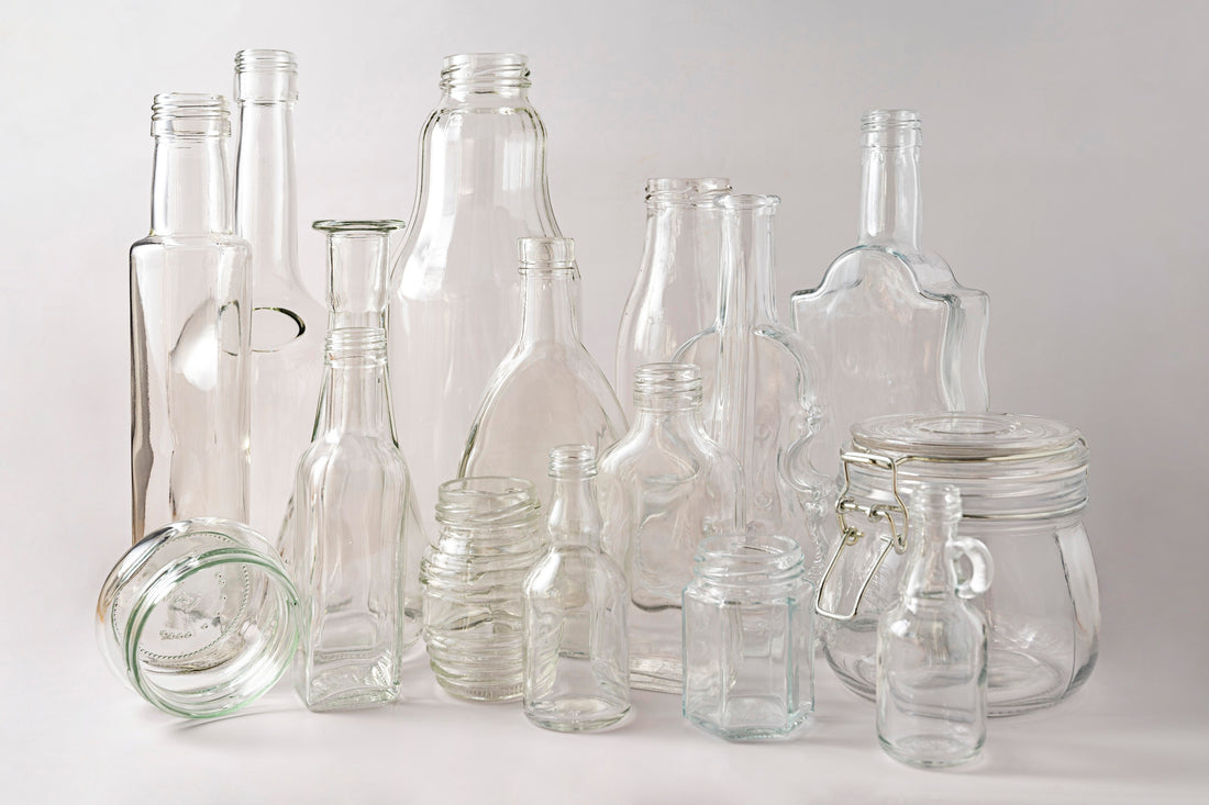 Glass bottles with lids
