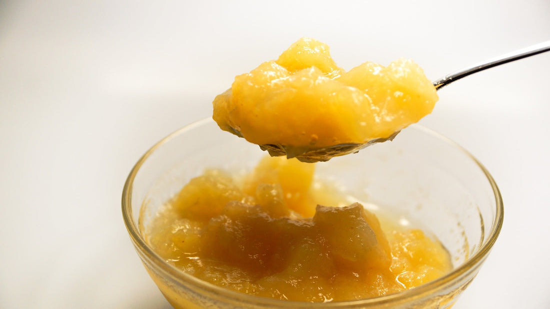applesauce in glass jars