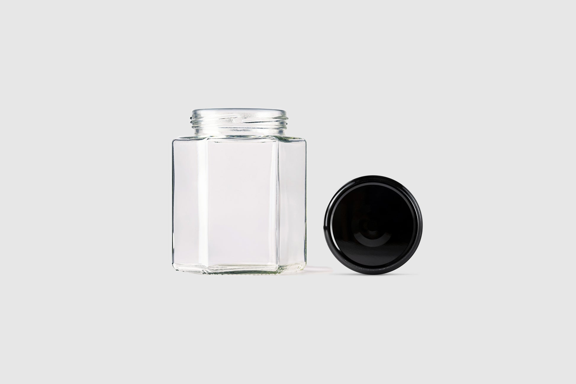 Glass Jar 500ml Hexagonal - Southern Jar Company Ltd