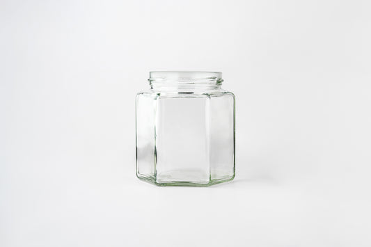 Glass Jar 390 ml Hexagonal - Southern Jar Company Ltd