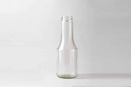 Glass juice bottle 500 ml Lunt. Lids included.