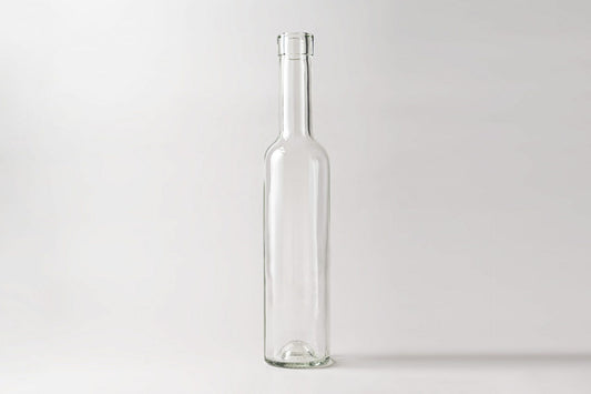 Glass bottle 500 ml Belissima. Coming with stoppers.