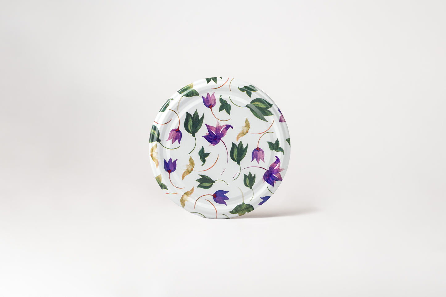 82mm White Leaves Twist Off Lids - Southern Jar Company Ltd