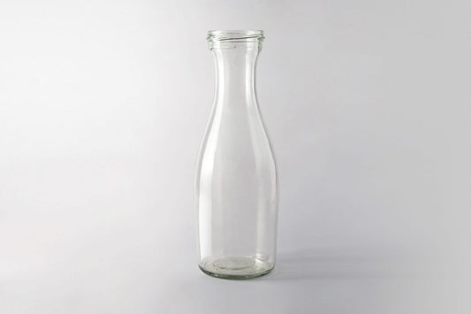 Glass juice bottle 1.0 L TO 66. Variety of lids. Lids included.