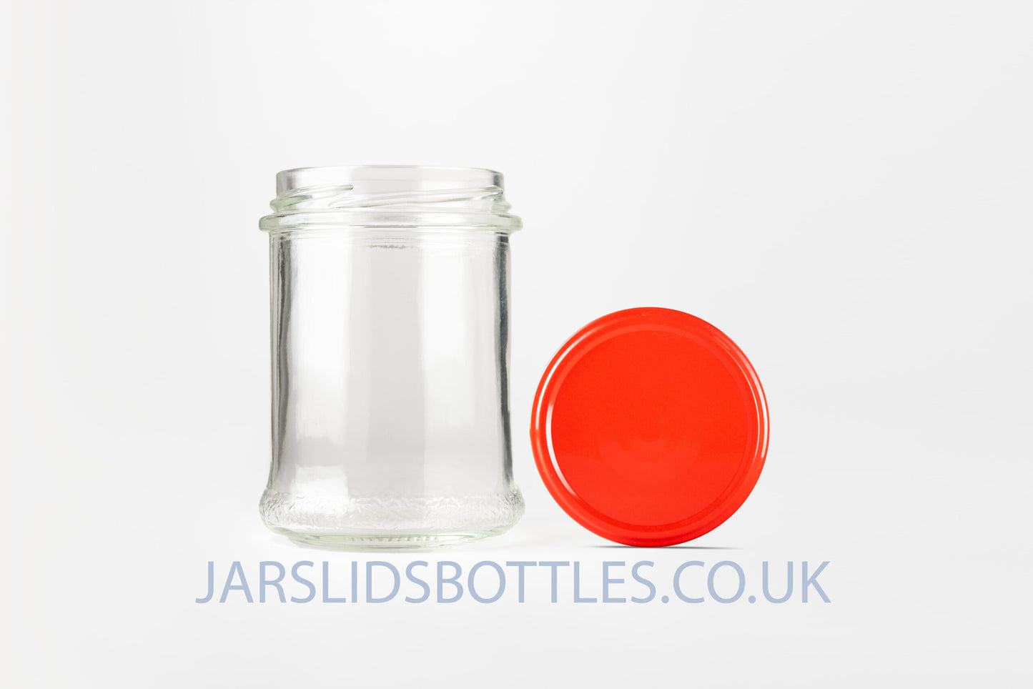 Glass Bonta Jar 212ml Oval Z red lids