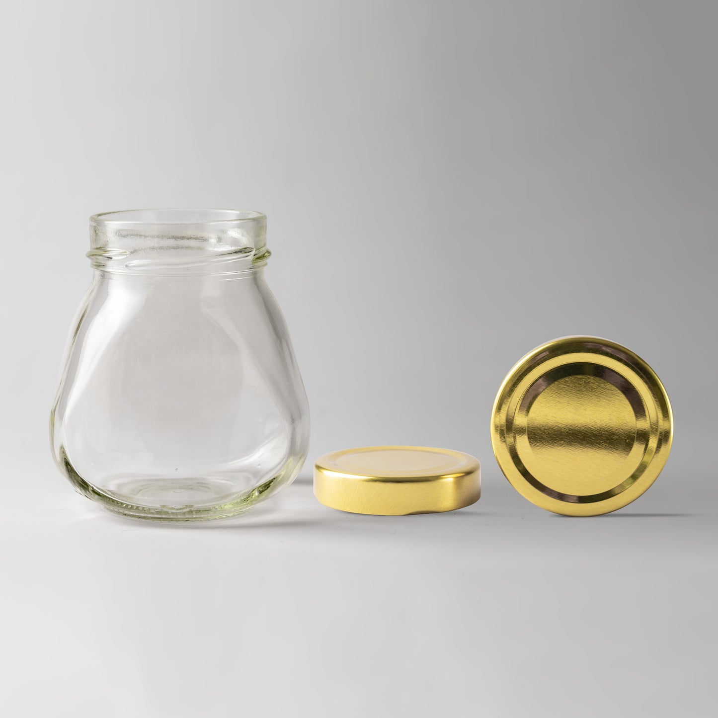 Glass Jar 300ml Mielle deep gold lid