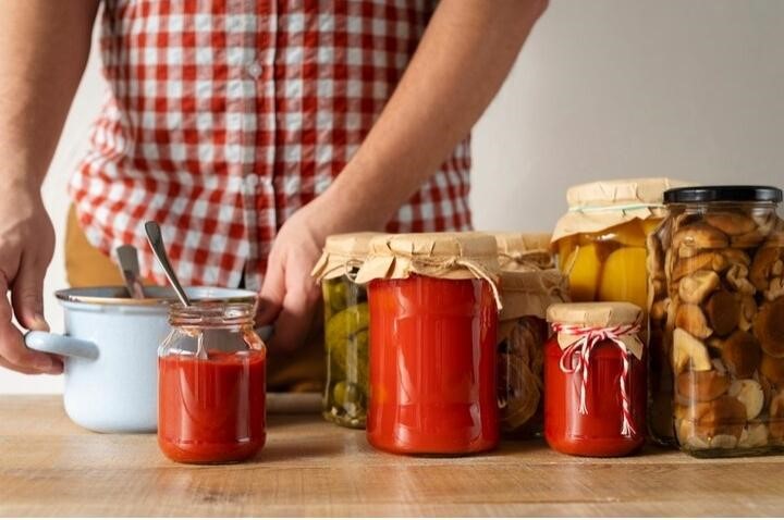 Glass jars Preserving jars