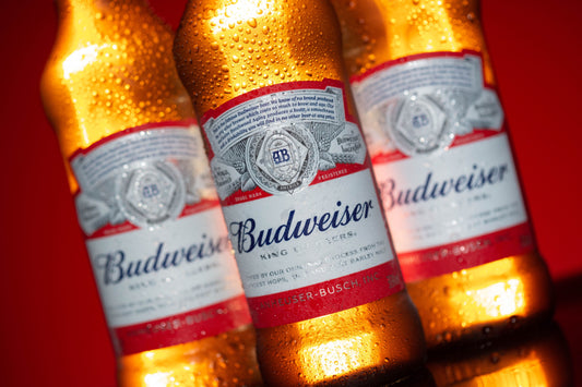 american beer in glass bottles