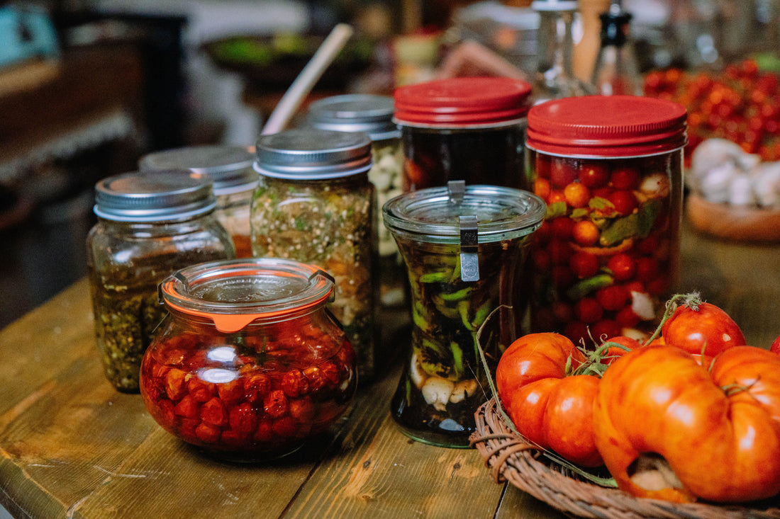 austrian pickles in glass jars