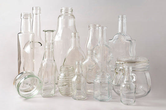 Glass bottles with lids