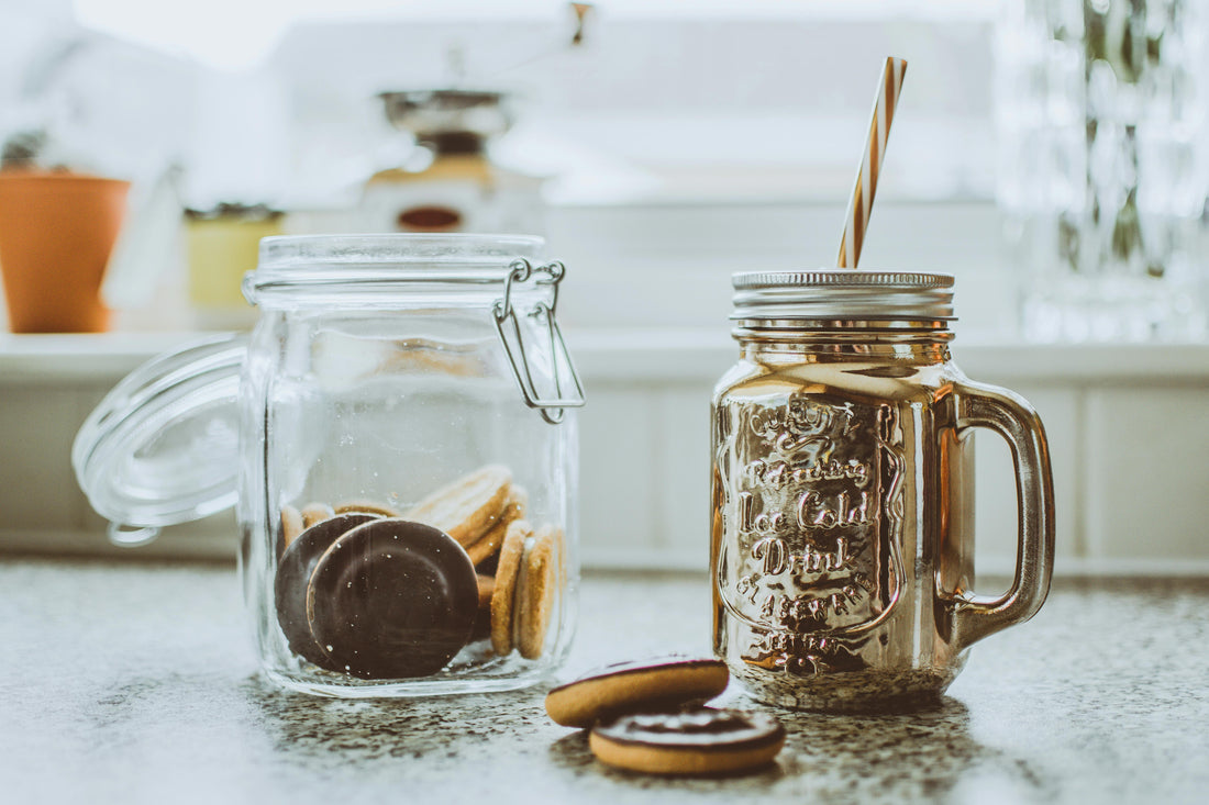 Homemade Recipes stored in a Clear Cookie Jar