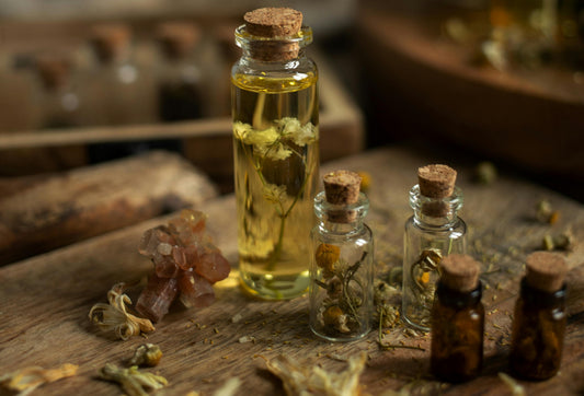 glass bottles with cork
