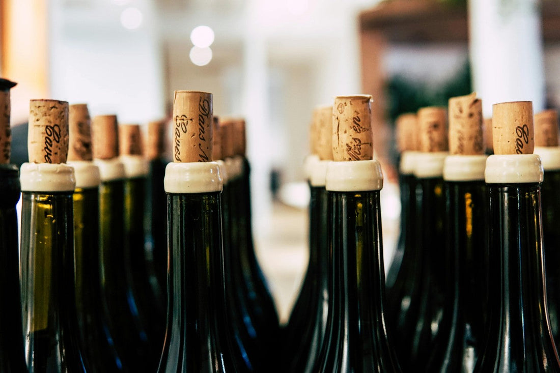 sparkling wine bottles