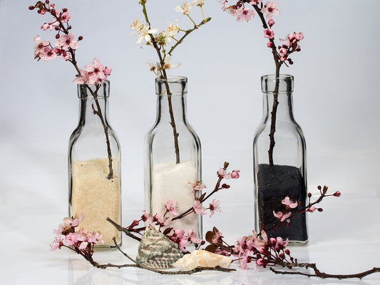 tiny bottles with corks