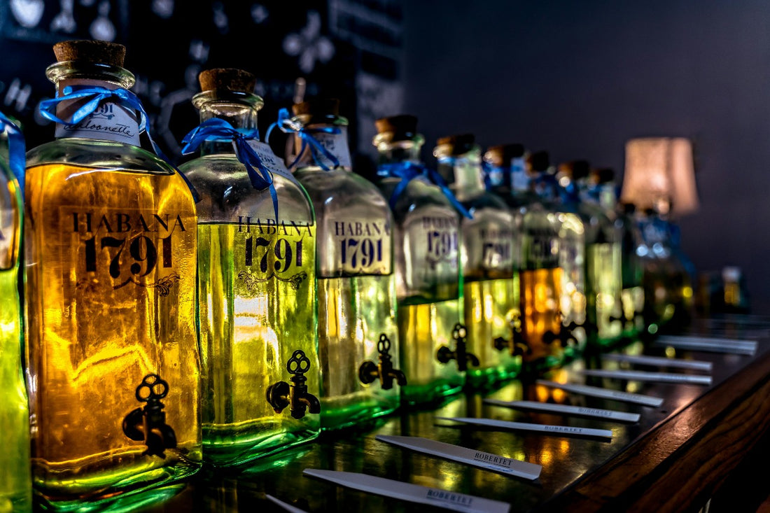 glass corked bottles