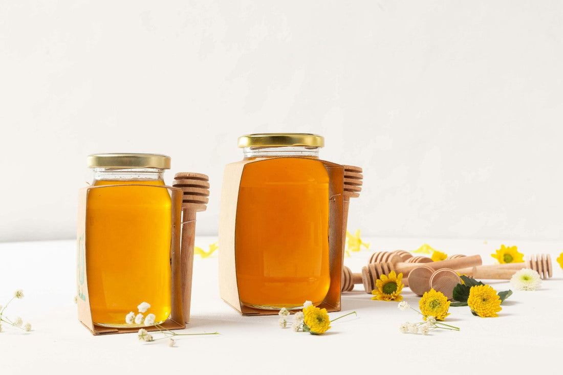 glass honey jars