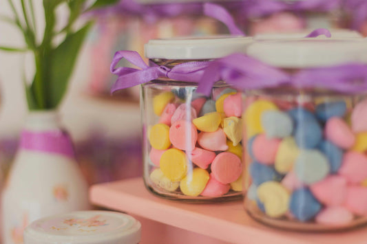 sweet decorative glass jars