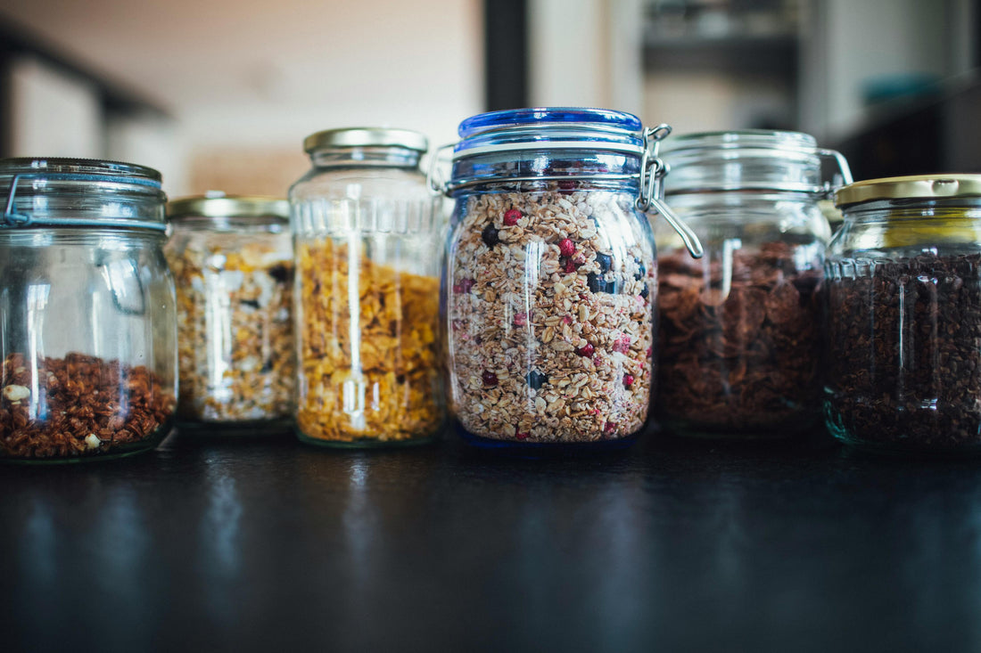 glass jars with lids