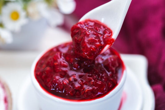 Our Favorite Homemade Jam Recipe in Pretty Jam Jar With Lids!