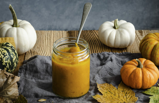 pumpkin pie in glass jars