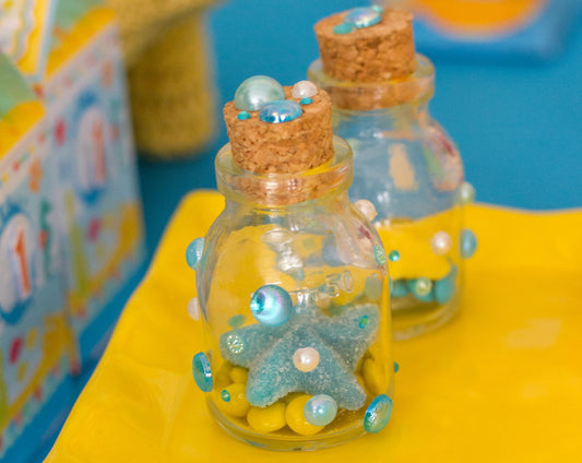 mini glass bottles with cork  