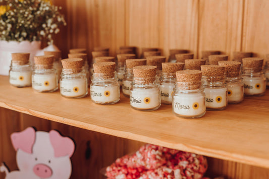 Small Glass Jars with Cork Lids