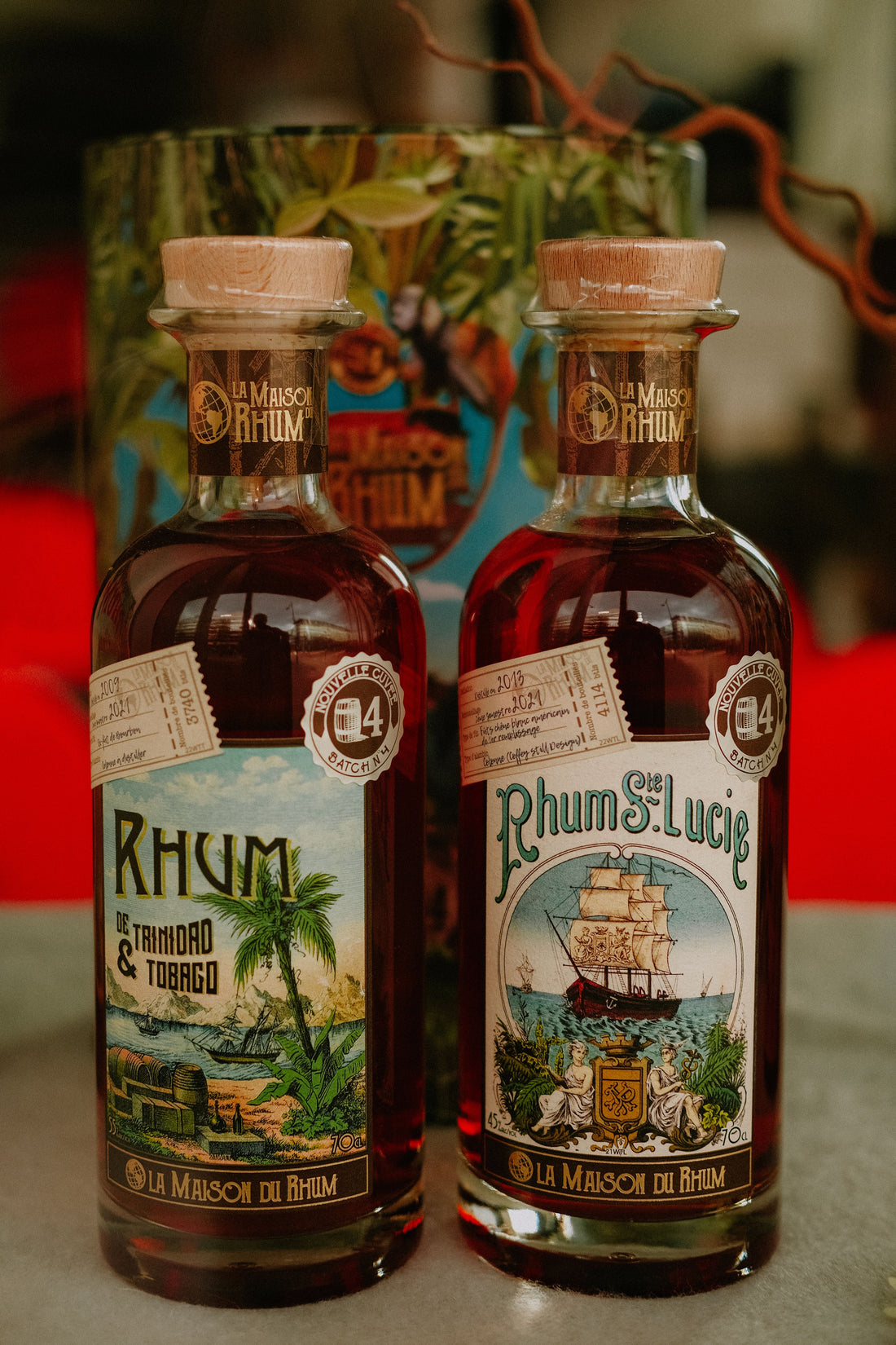 trinidad and tobago rum in glass bottles