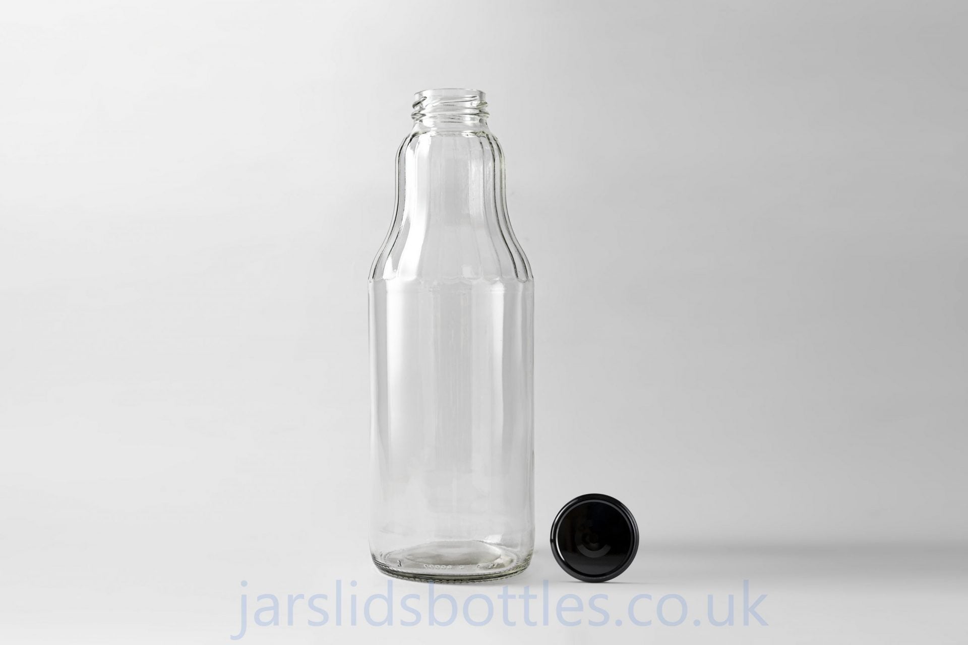 1000ml Glass Juice Bottle Fruit black lid