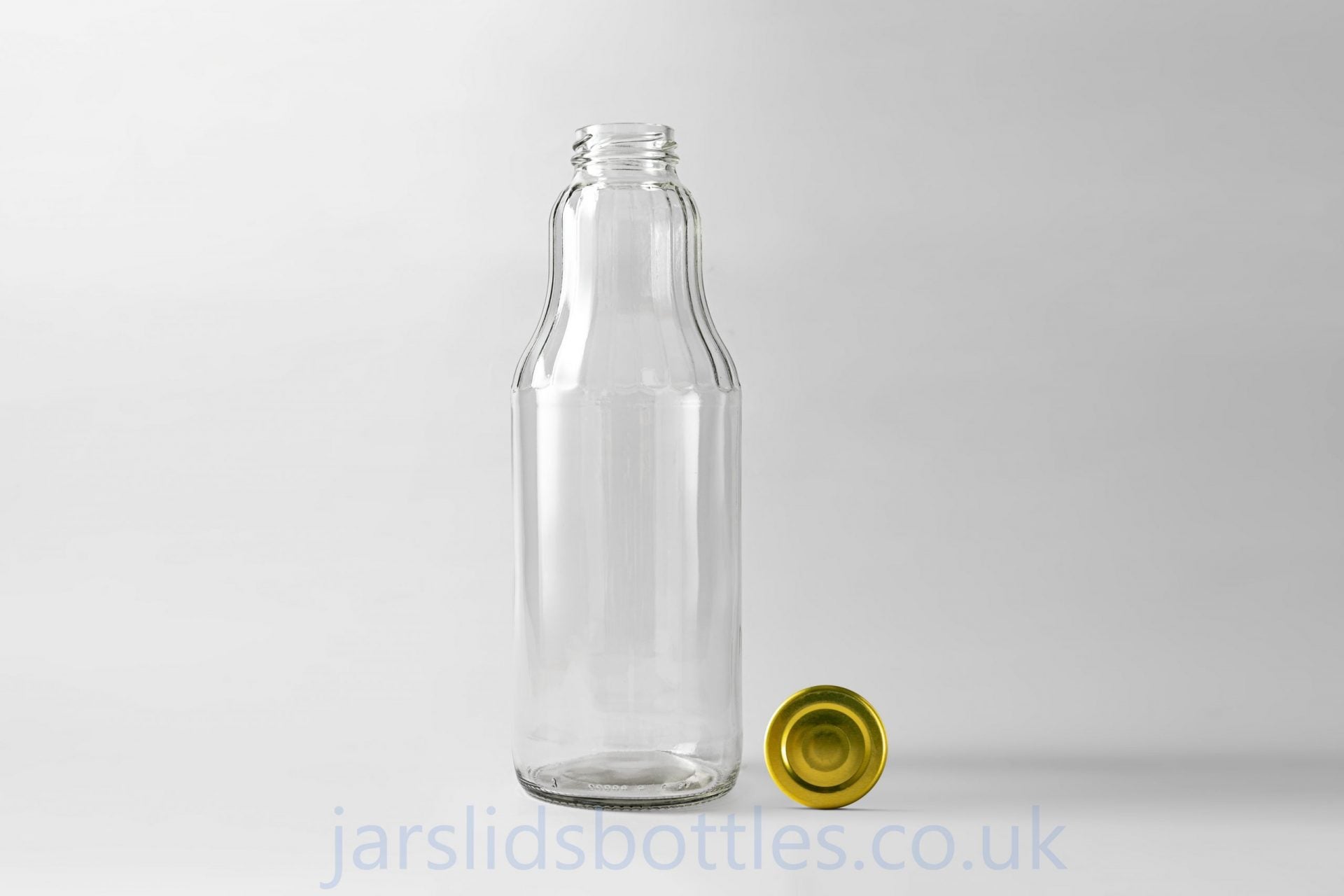 1000ml Glass Juice Bottle Fruit gold lid