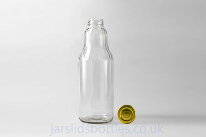 1000ml Glass Juice Bottle Fruit gold lid