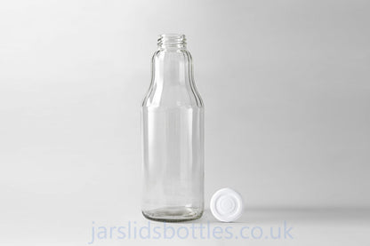 1000ml Glass Juice Bottle Fruit white lid