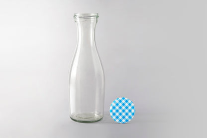 1000ml Glass Juice Bottle TO 66 black lid