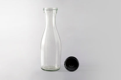1000ml Glass Juice Bottle TO 66 black lid