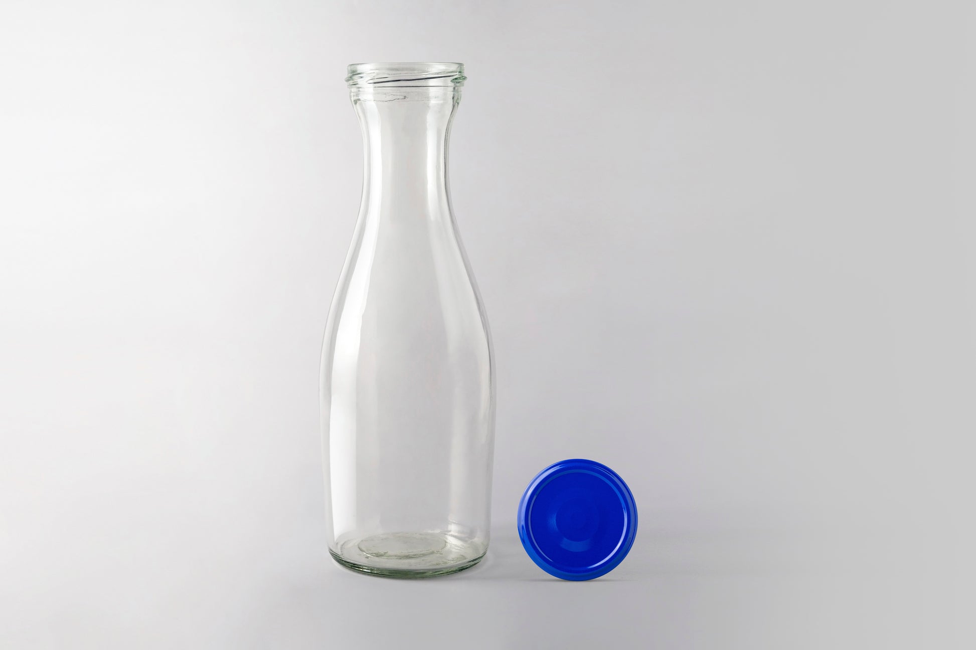 1000ml Glass Juice Bottle TO 66 blue lid