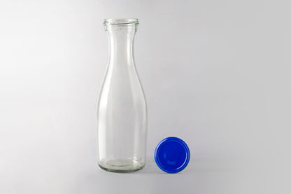 1000ml Glass Juice Bottle TO 66 blue lid