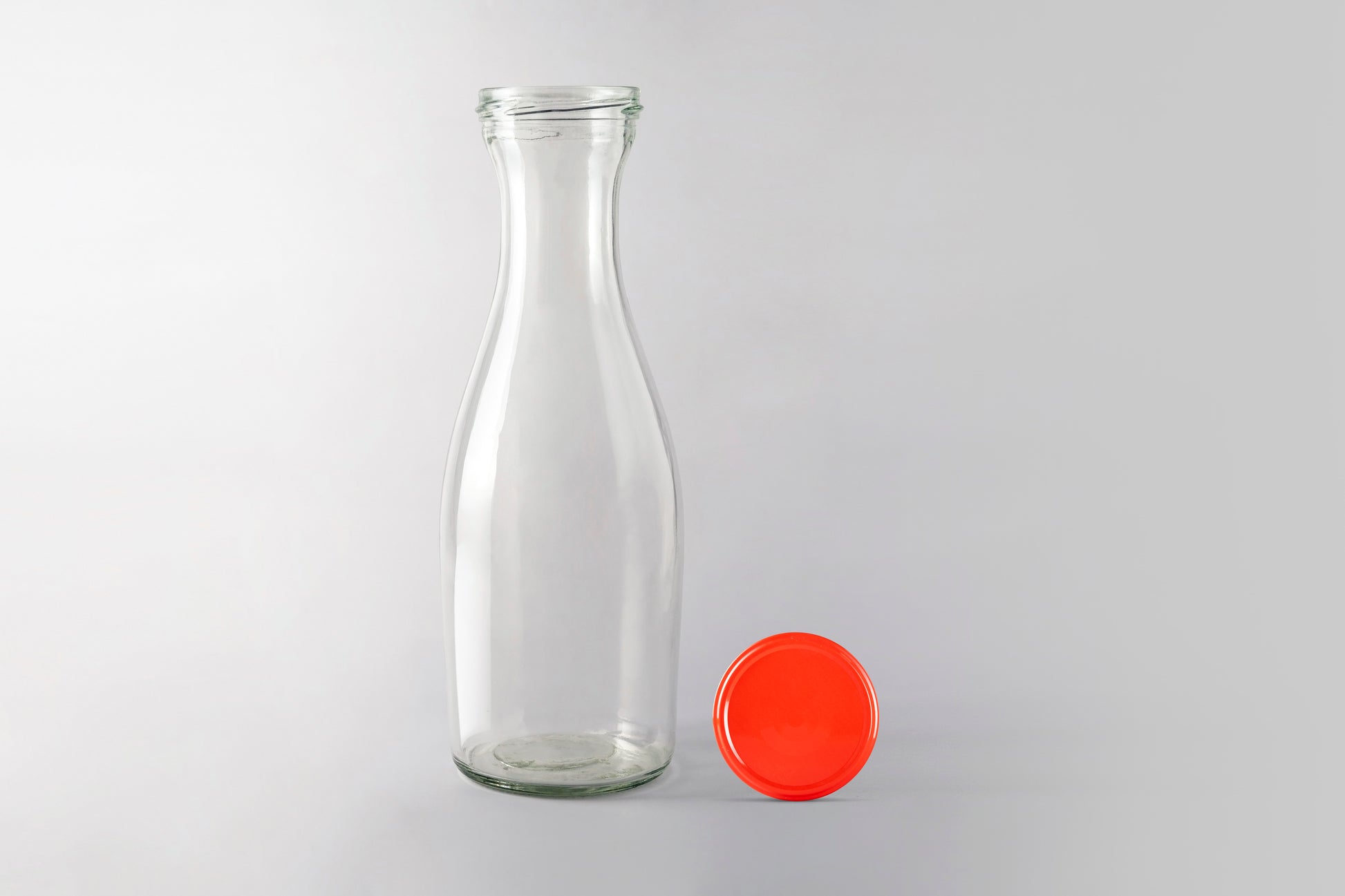 1000ml Glass Juice Bottle TO 66  red lid