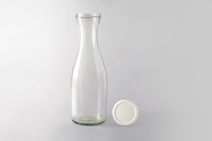 1000ml Glass Juice Bottle TO 66 white lid