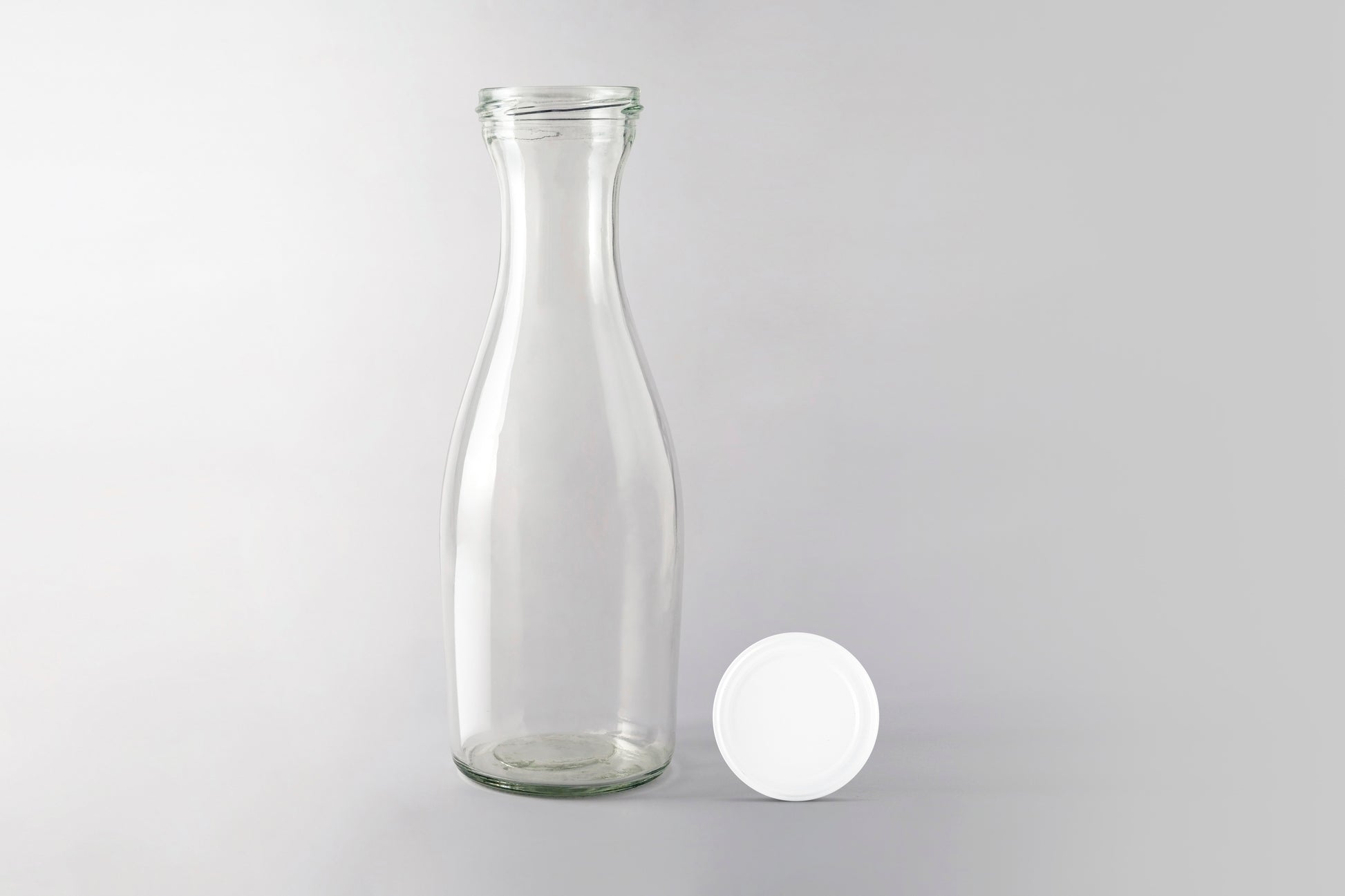 1000ml Glass Juice Bottle TO 66   white lid 2