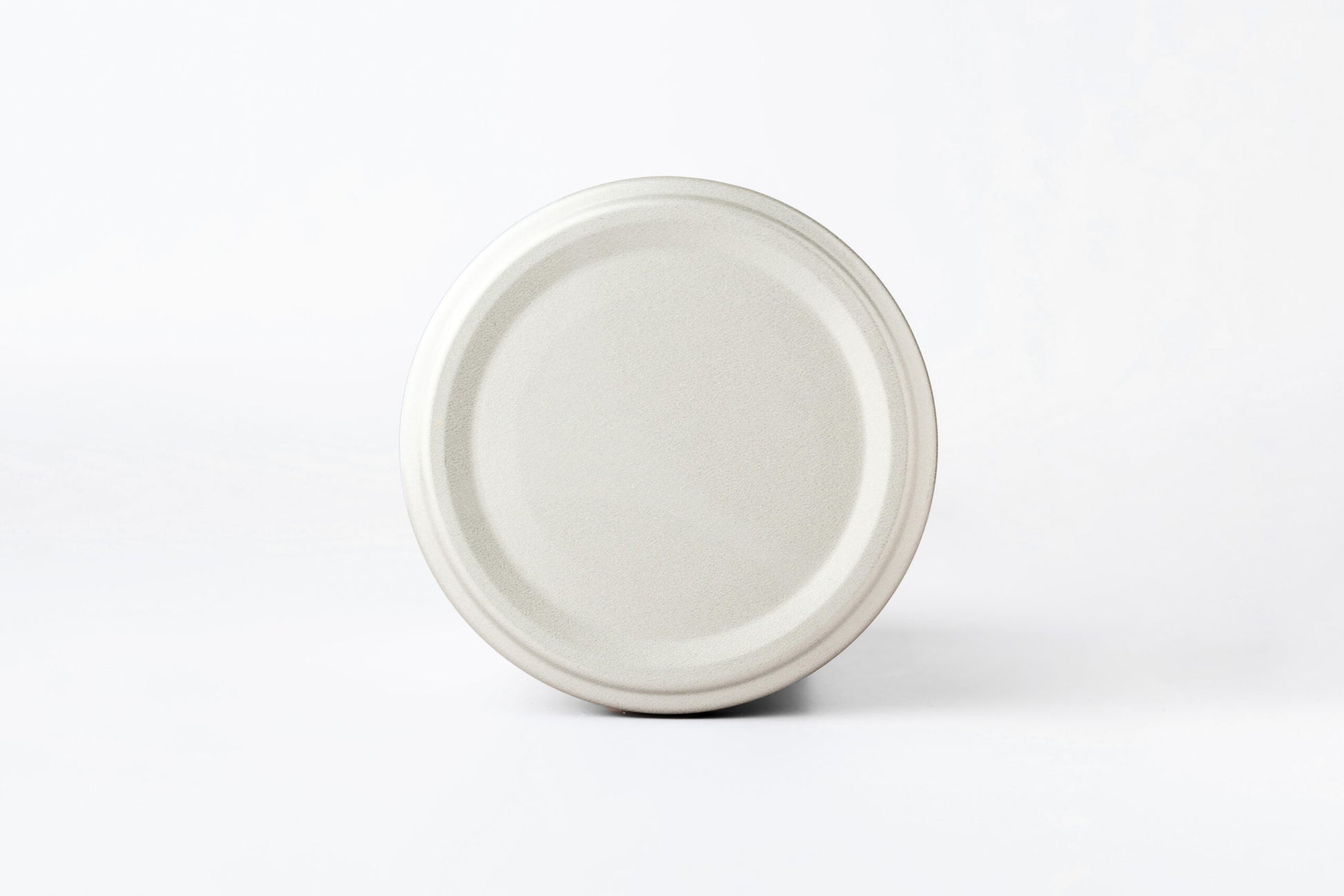 100 mm white metal lid plain