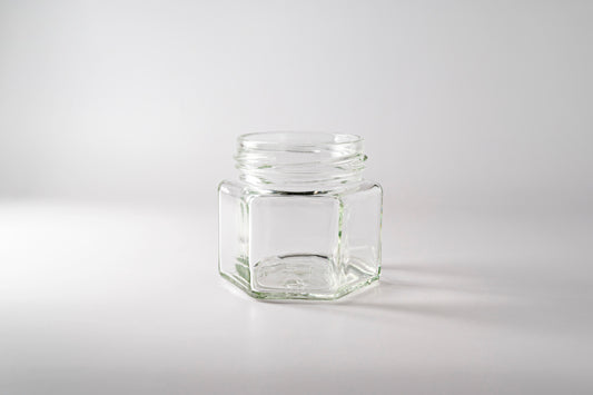 100ml hexagonal glass jar