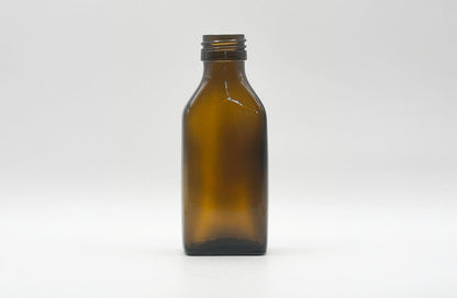 100ml Amber Rectangle Syrup Bottle - Southern Jar Company Ltd