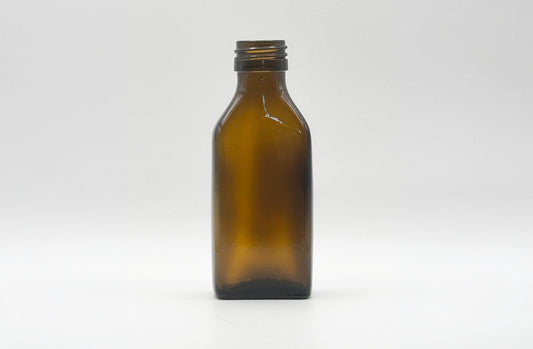 100ml Amber Rectangle Syrup Bottle - Southern Jar Company Ltd