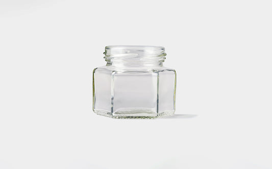 Glass Jar 106 ml Hexagonal - Southern Jar Company Ltd