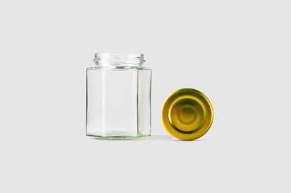 Glass Jar 110ml Hexagonal - Southern Jar Company Ltd