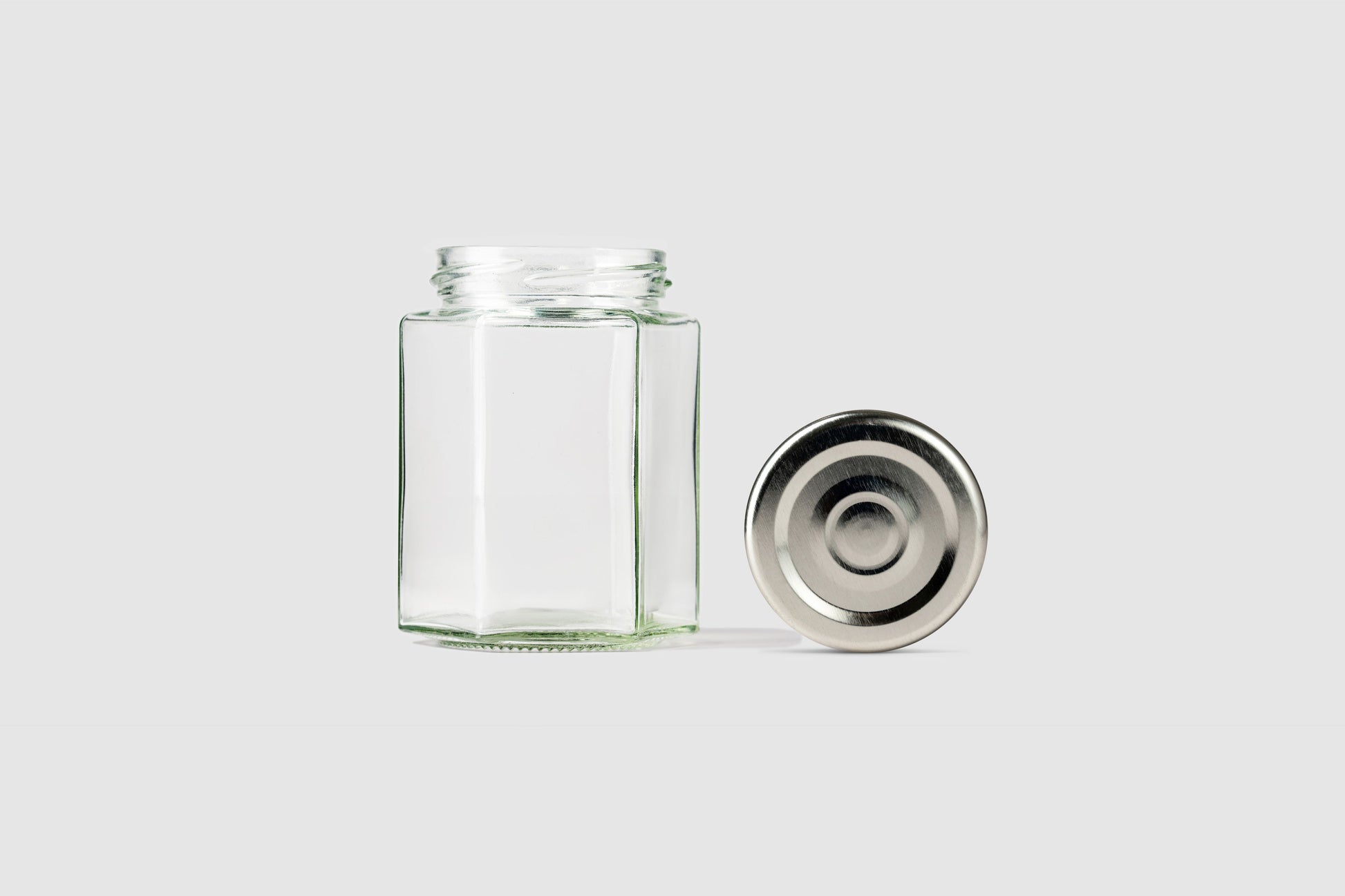 Glass Jar 110ml Hexagonal - Southern Jar Company Ltd