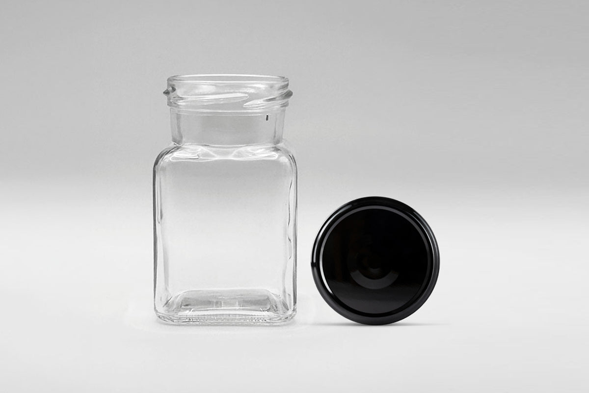 Glass Jar 150ml Square - Southern Jar Company Ltd