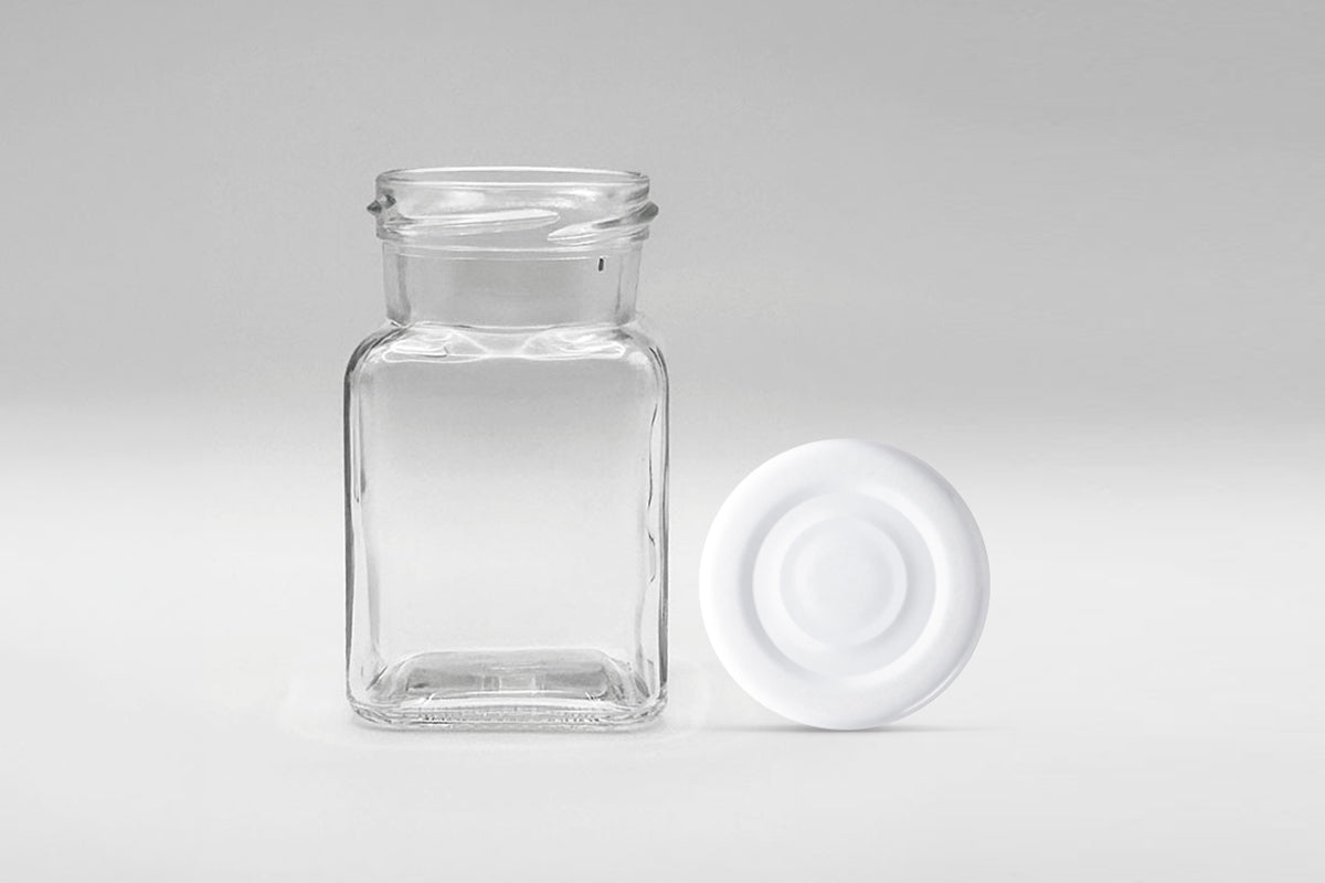 Glass Jar 150ml Square - Southern Jar Company Ltd