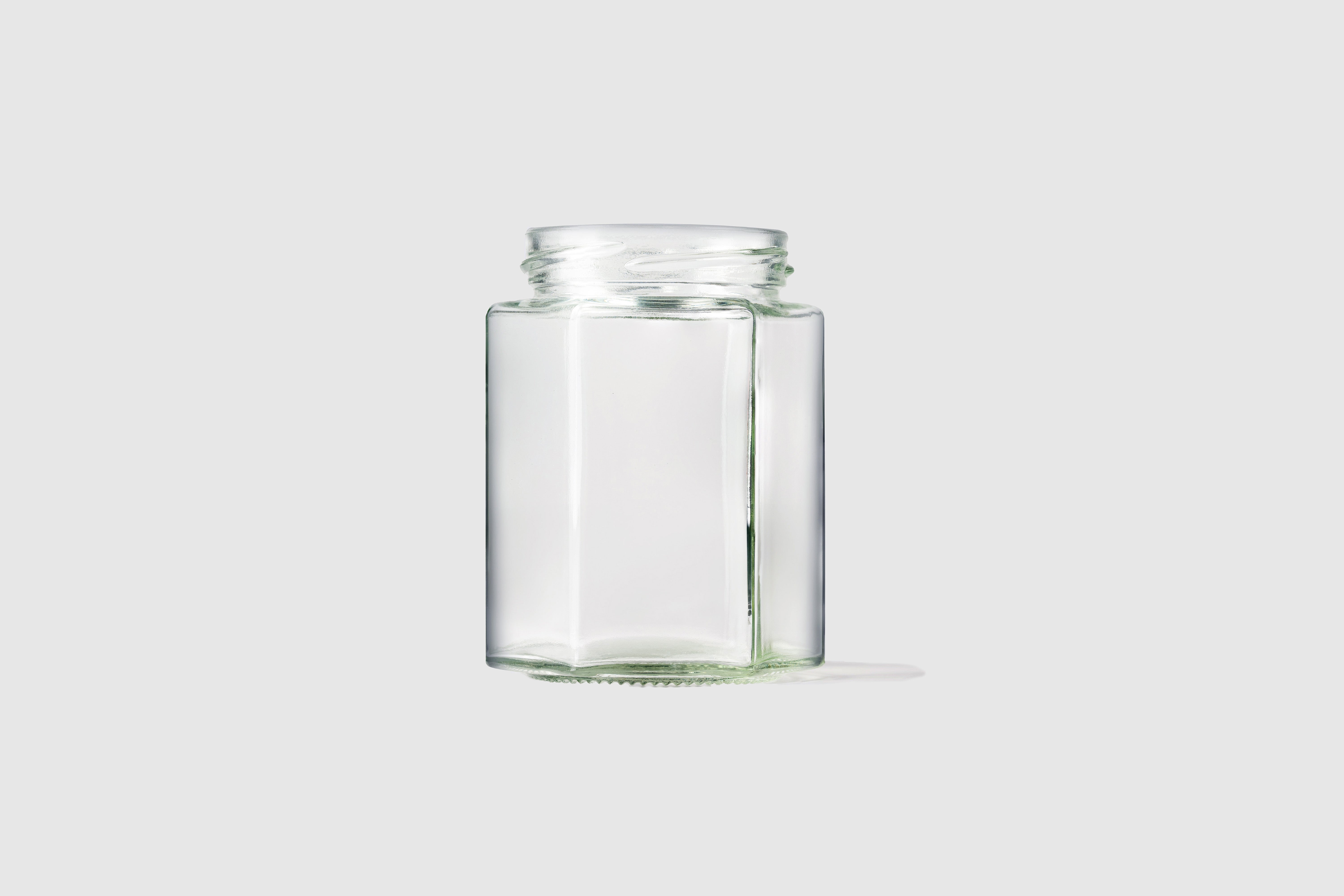 Glass Jar 196ml Hexagonal | Southern Jar Company Ltd