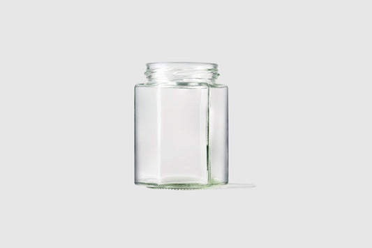 196ml hexagonal glass jars