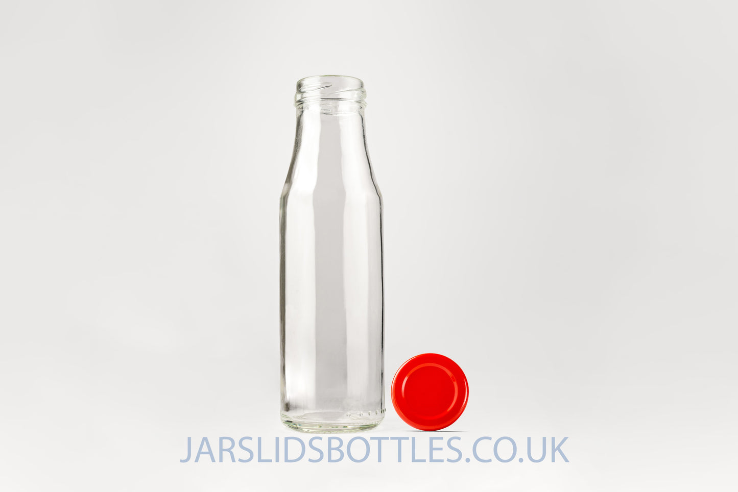 200ml Glass Milk Bottle red lids